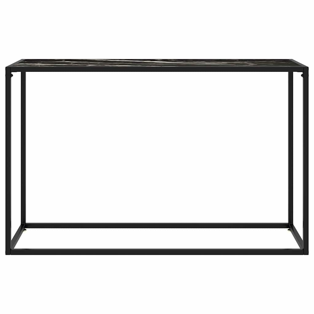 Mesa consola 120x35x75 cm vidro temperado preto