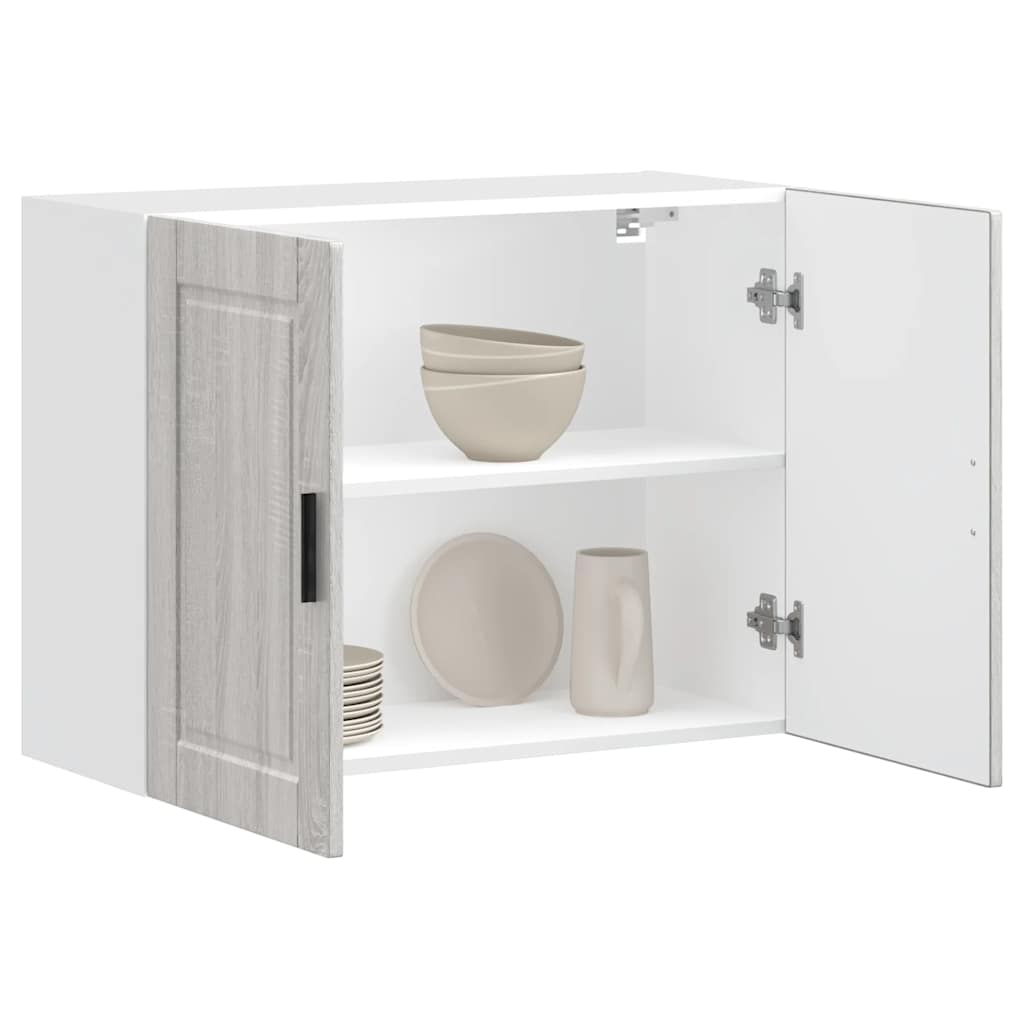Armário de parede cozinha porto deriv. madeira sonoma cinza