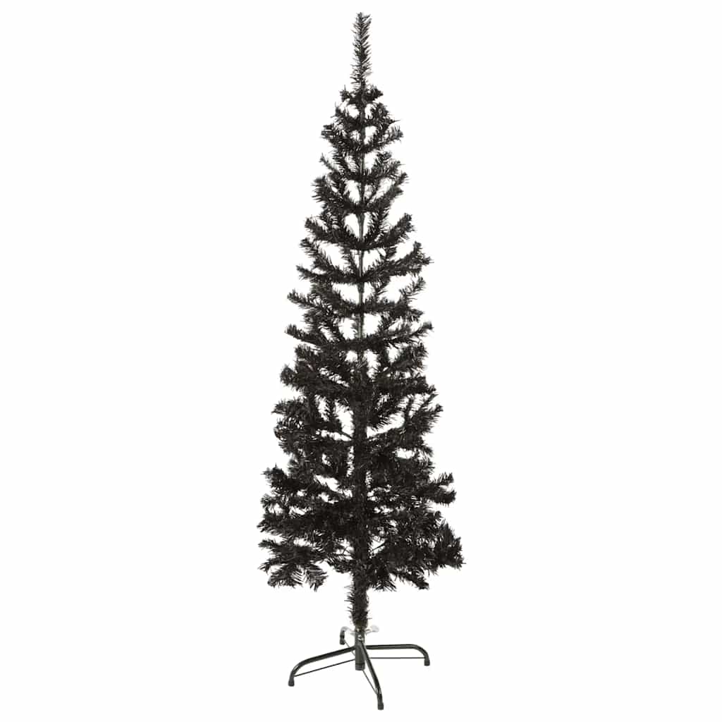 Árvore de natal fina 150 cm preto