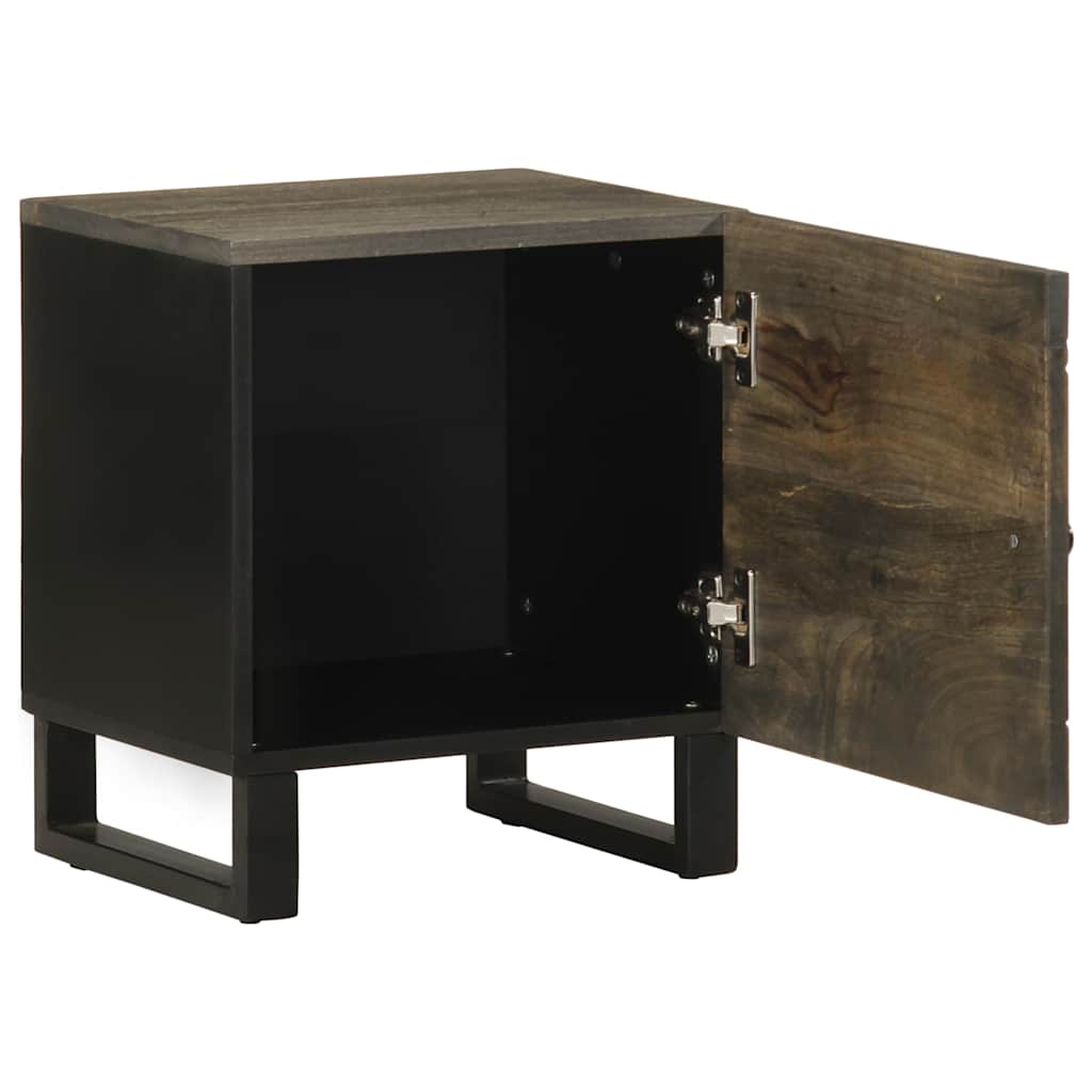 Mesa de cabeceira 40x33x46 cm madeira de mangueira maciça preto