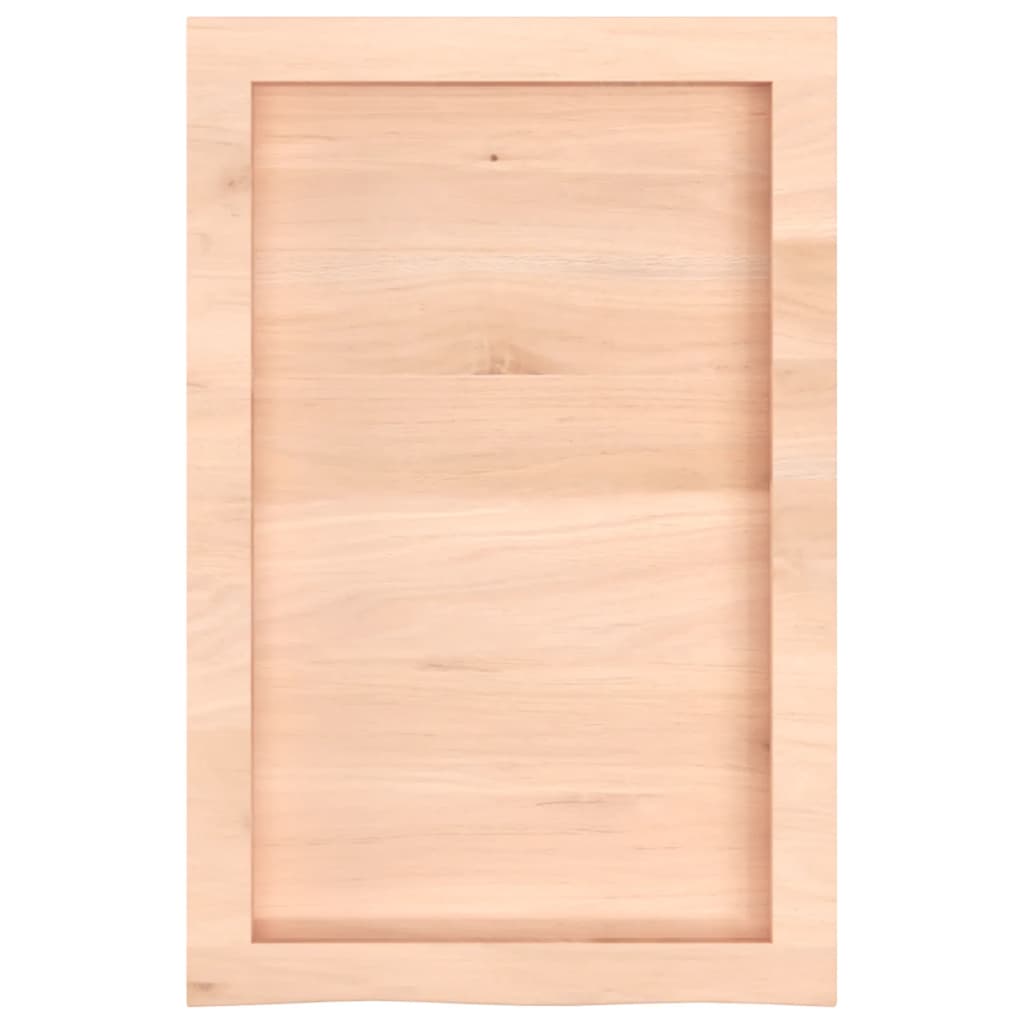 Bancada p/ casa de banho 40x60x(2-6) madeira maciça não tratada