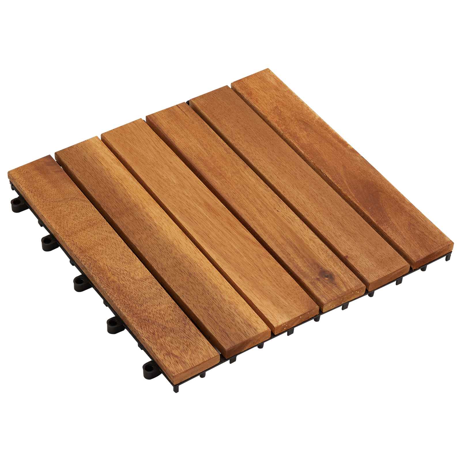 Telha de deck 10 unid. castanho 30 x 30 cm madeira de acácia