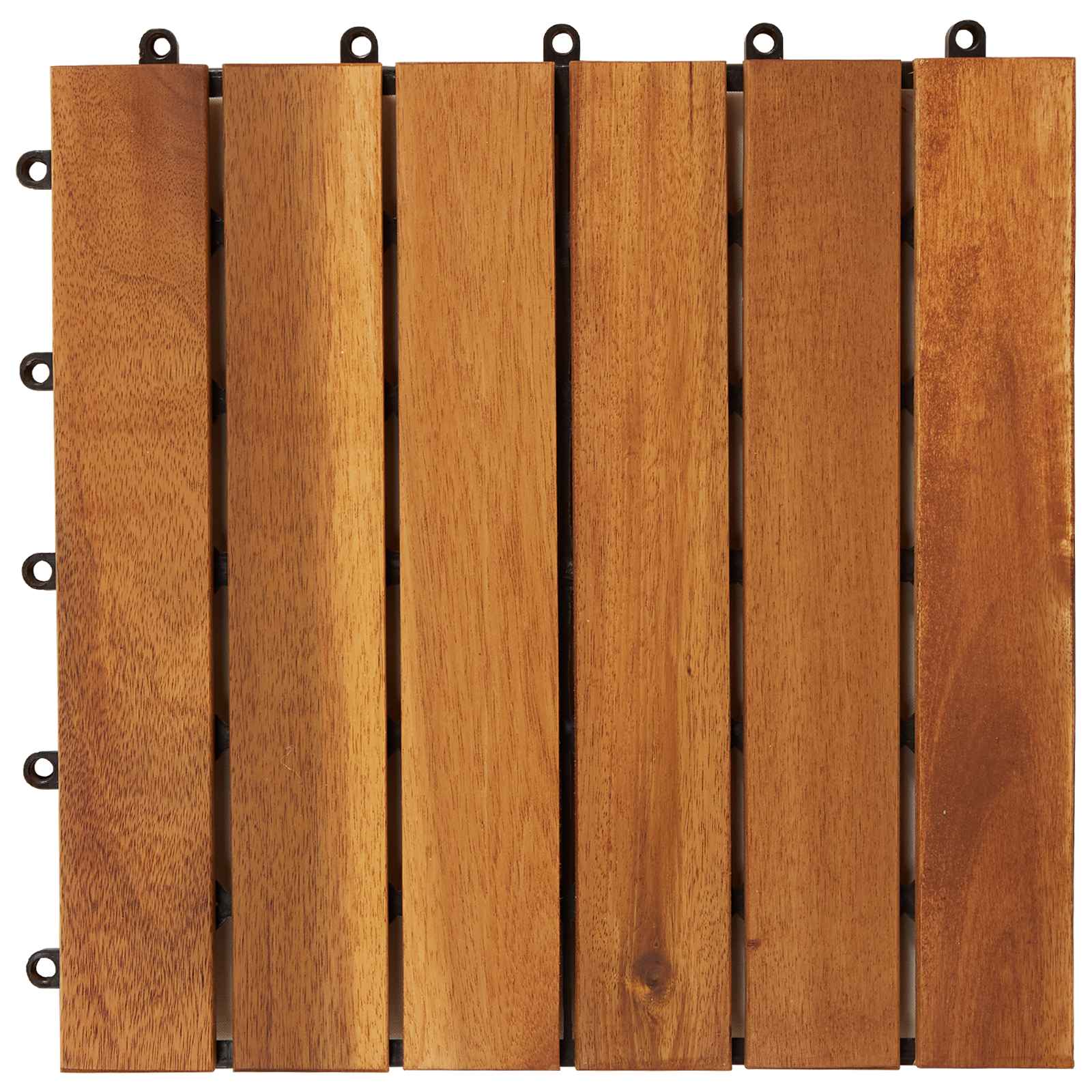 Telha de deck 10 unid. castanho 30 x 30 cm madeira de acácia