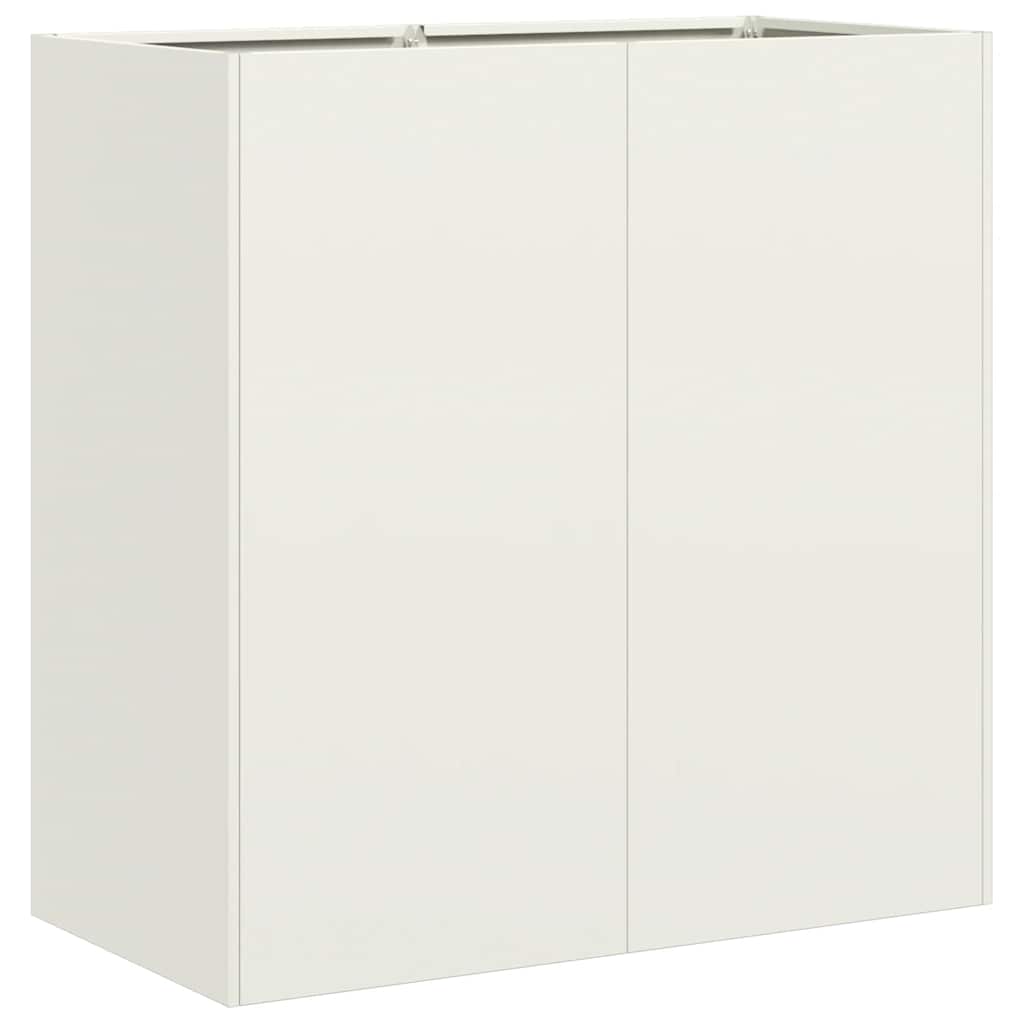 Vaso floreira 80x40x80 cm aço laminado a frio branco