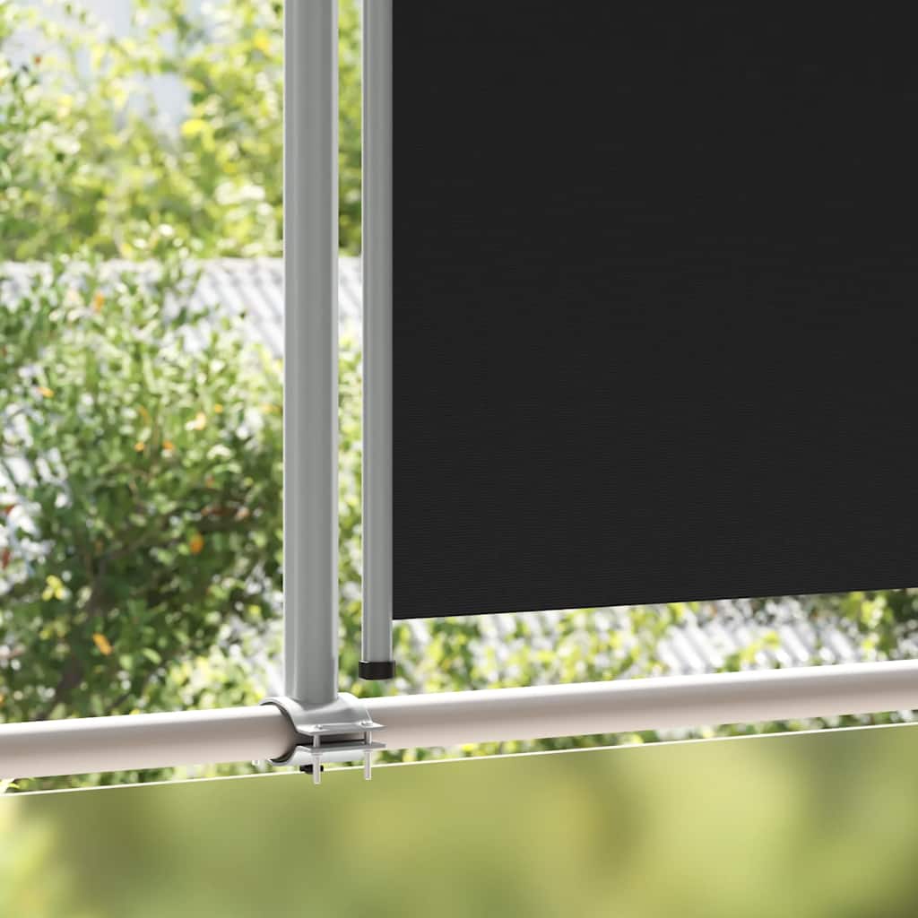 Toldo lateral retrátil para pátio 160x300 cm preto