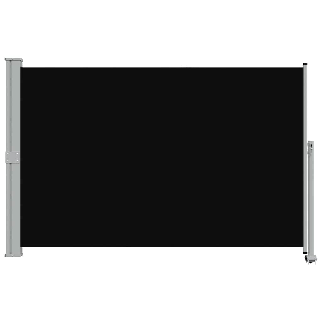 Toldo lateral retrátil para pátio 160x300 cm preto