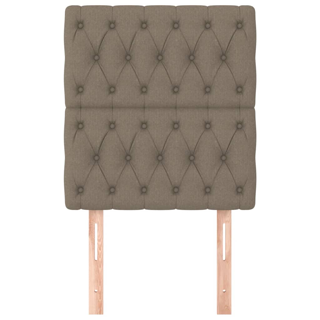 Cabeceira taupe 80x7x118/128 cm tecido