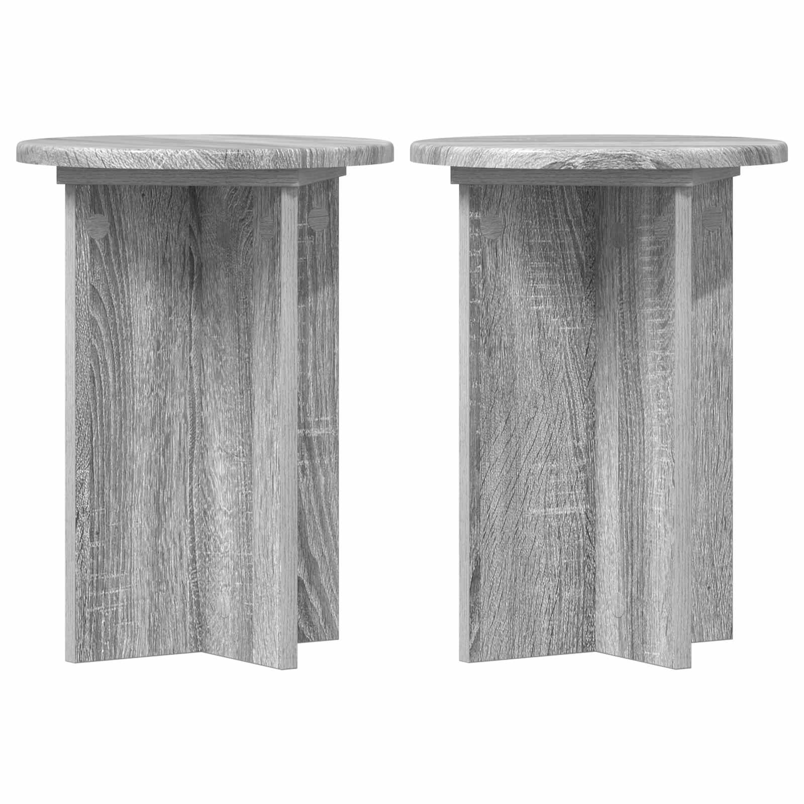 Suporte para plantas 2 unid. sonoma cinzento ø29,5 x 40 cm
