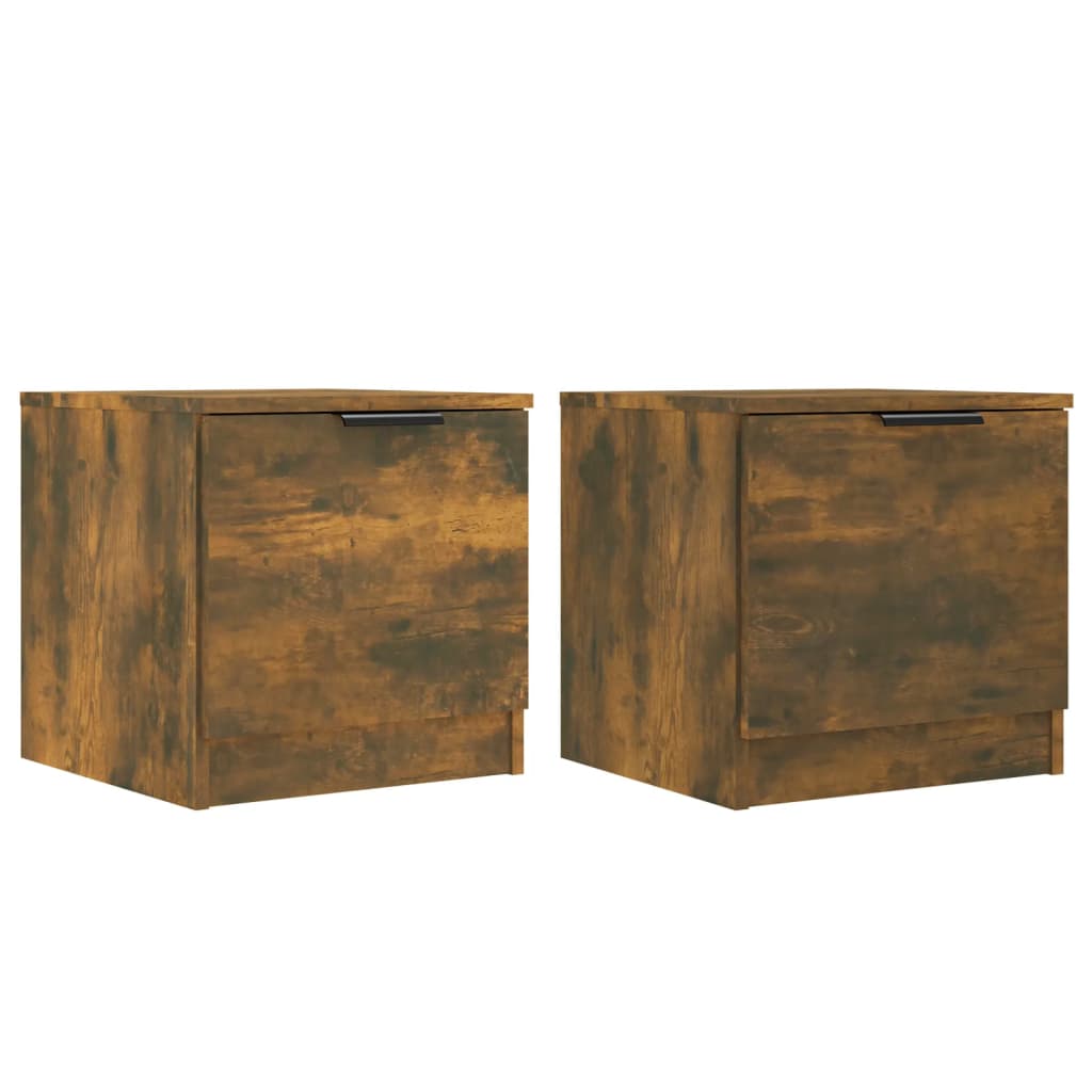 Mesas de cabeceira 2 pcs 40x39x40 cm cor carvalho fumado