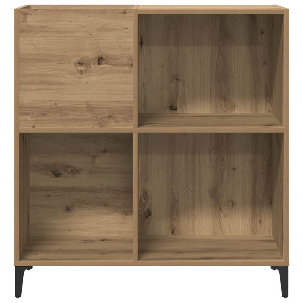 Armário discos 84,5x38x89cm deriv. madeira carvalho artisiano