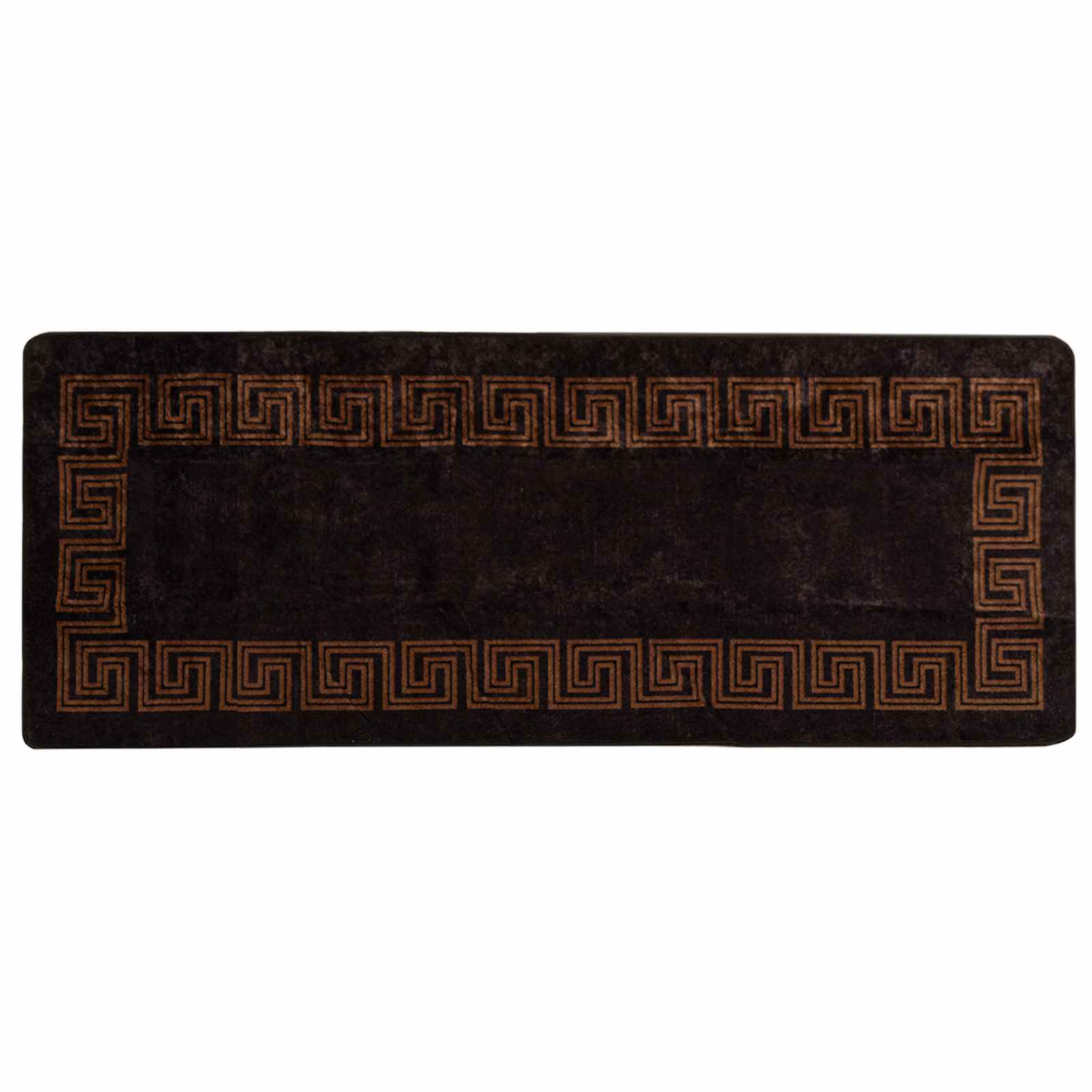 Passadeira marsa preto 100 x 250 cm poliéster e PVC