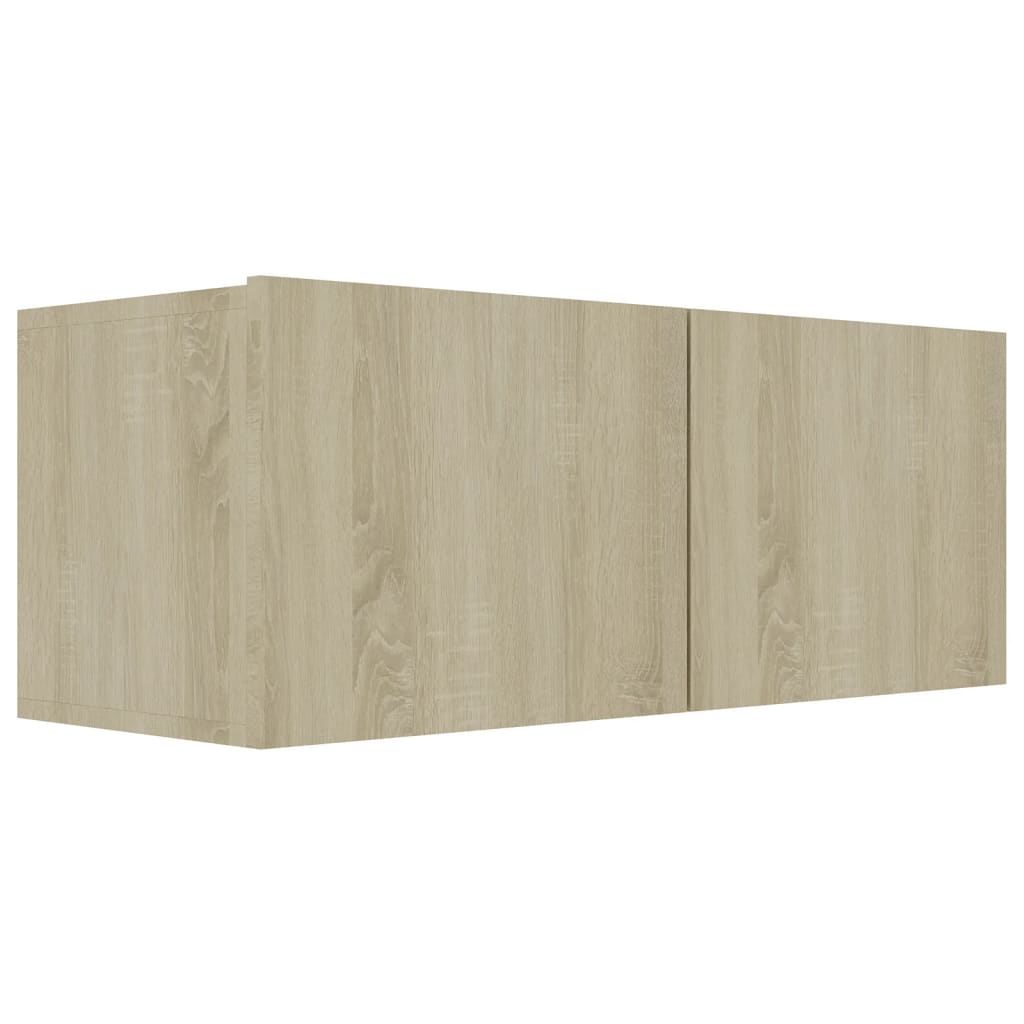 4Pcs conjunto de móveis de TV derivados madeira carvalho sonoma