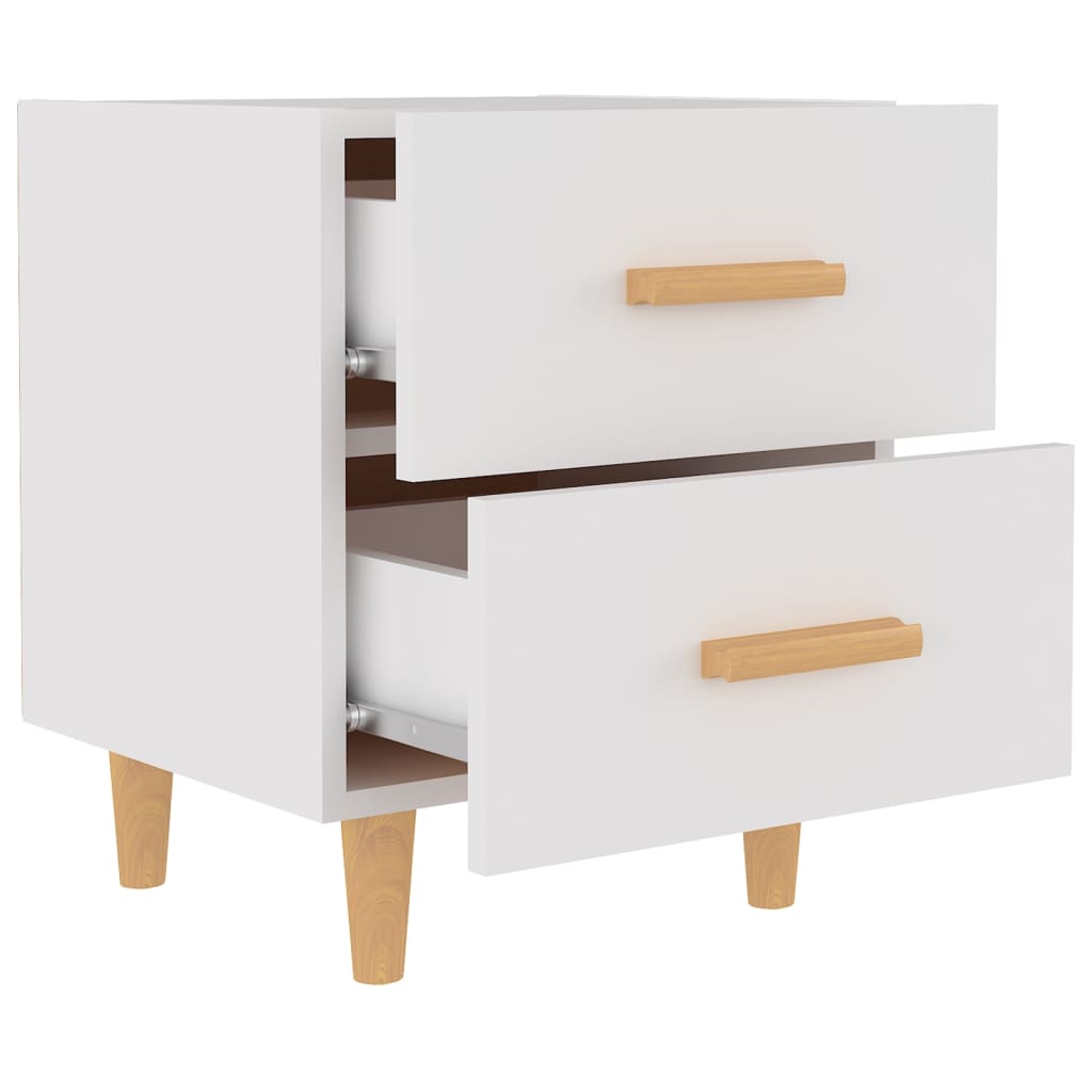Mesas de cabeceira 2pcs 40x35x47,5 cm branco