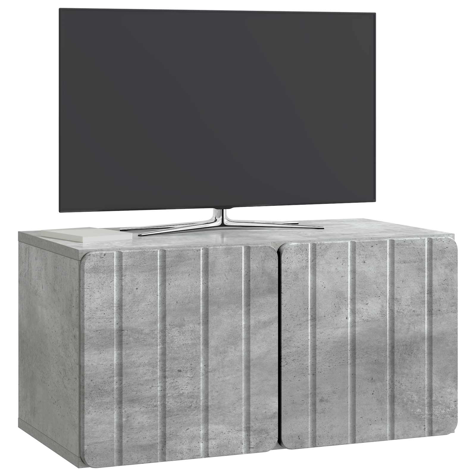 Gabinete de TV de parede 59,5 x 31 x 30 cm cinzento cimento