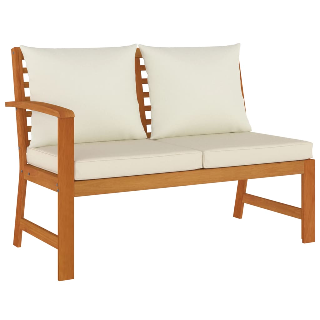 7 Pcs conjunto de jantar p/ jardim c/ almofadões acácia maciça