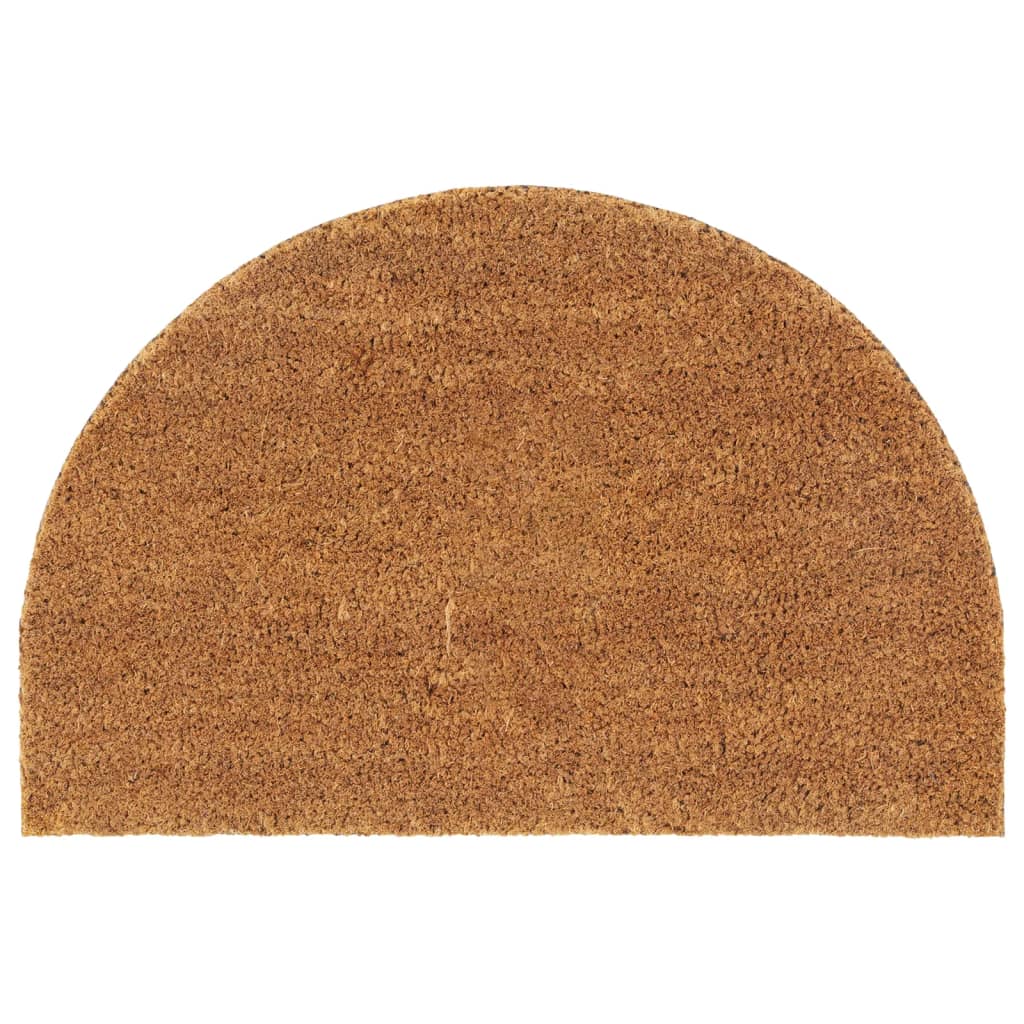 Tapete de porta semicircular 40x60 cm fibra coco tufada natural