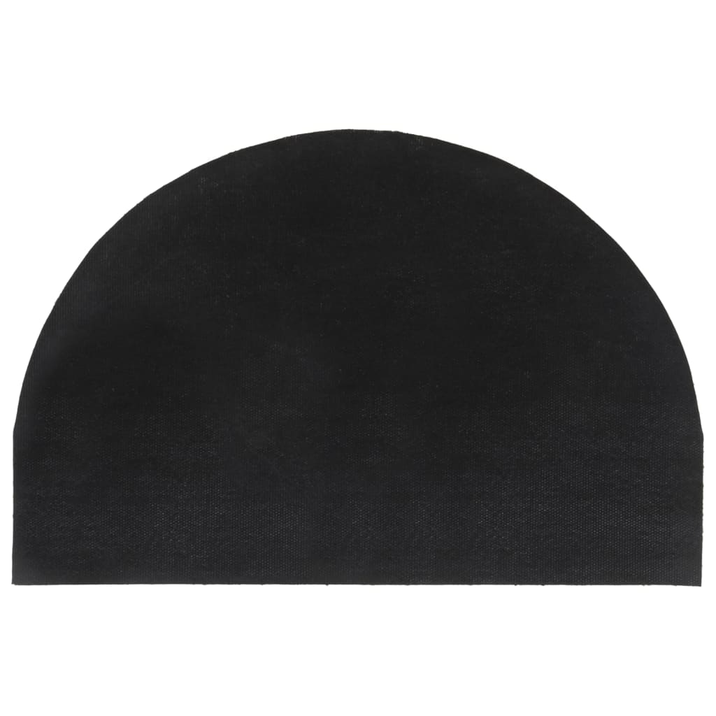 Tapete de porta semicircular 40x60 cm fibra coco tufada natural