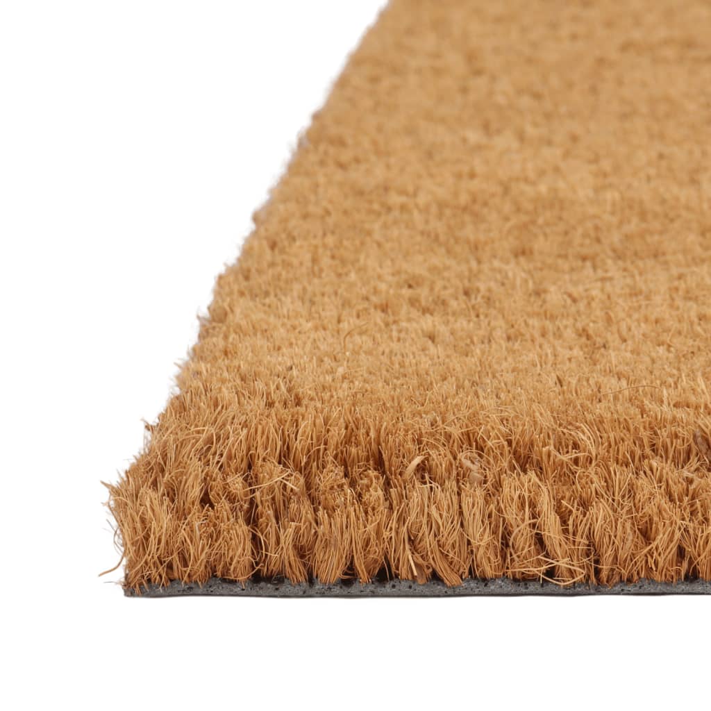 Tapete de porta semicircular 40x60 cm fibra coco tufada natural