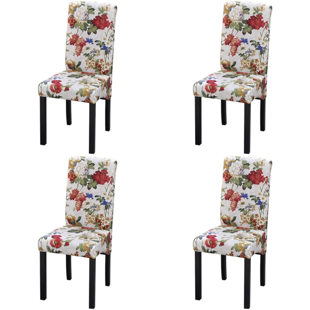 242399 Dining chairs 4 pcs multicolour fabric