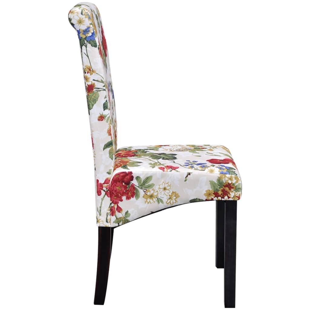 242399 Dining chairs 4 pcs multicolour fabric
