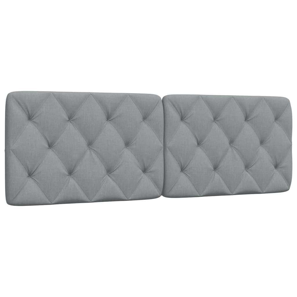 Almofadão de cabeceira 160 cm tecido cinzento-claro