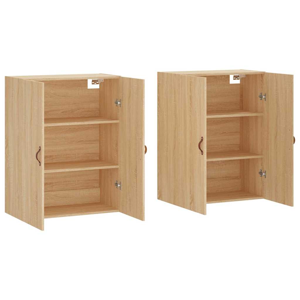 Armários de parede 2 pcs 69,5x34x90 cm carvalho sonoma