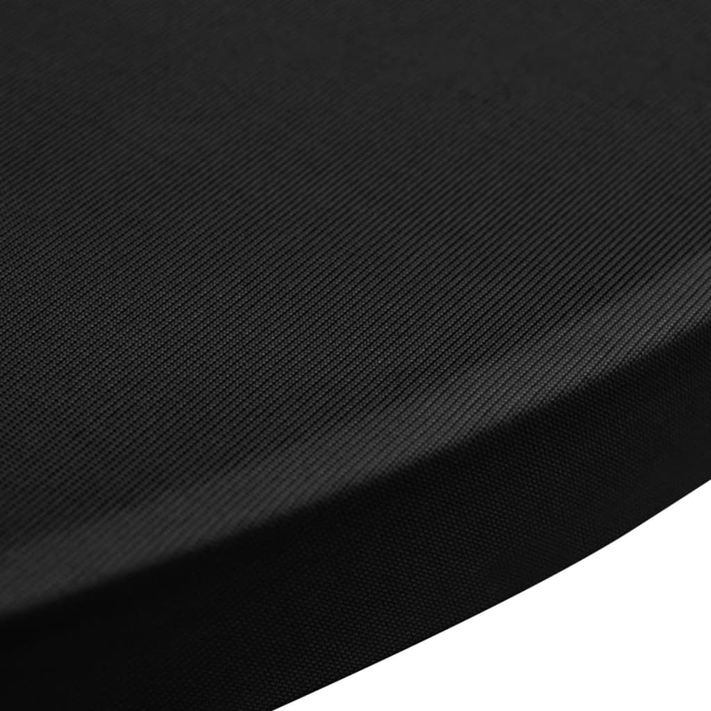 Toalha de mesa elástica ø60, preta / 2 peças