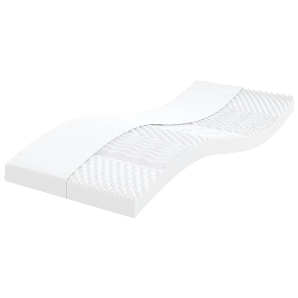 Colchão de espuma 80x210 cm 7 zonas dureza 20 ild branco