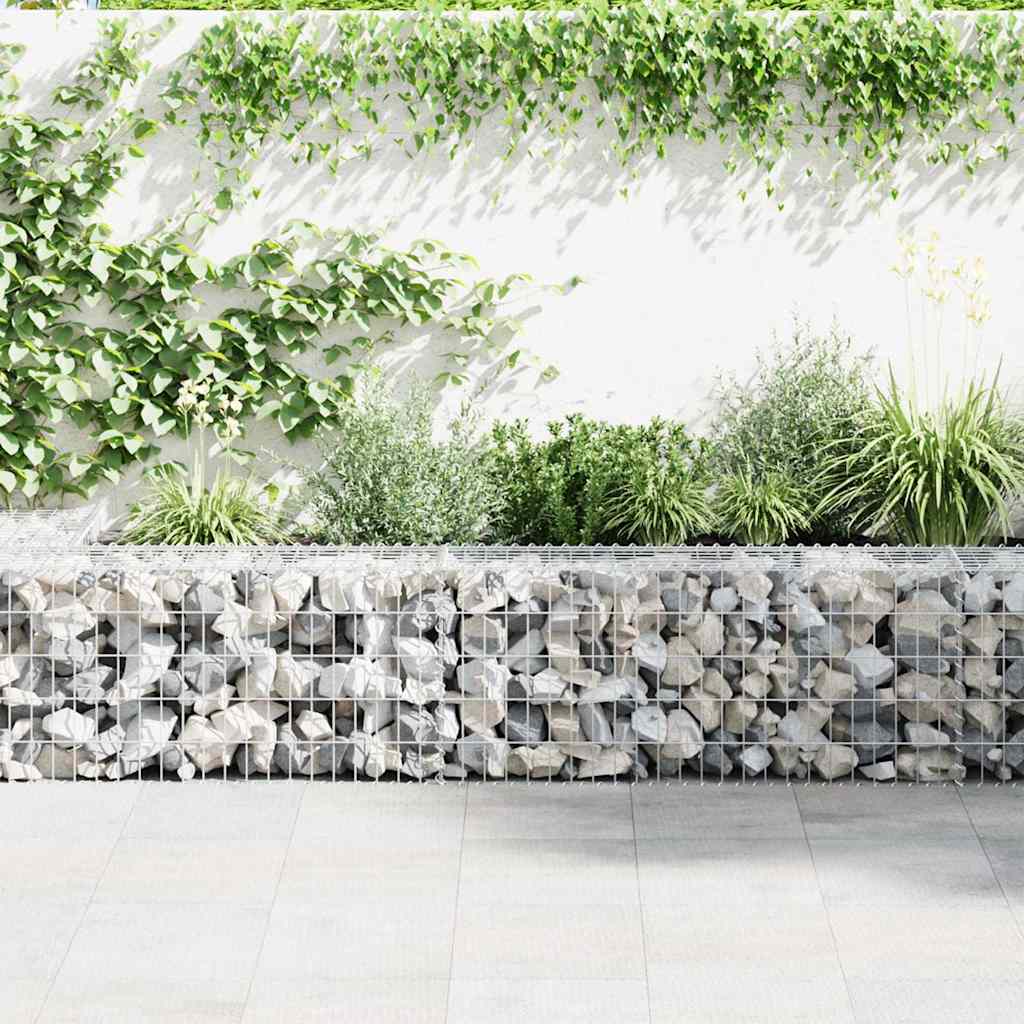 Muro gabião com tampas aço galvanizado 600x30x50 cm