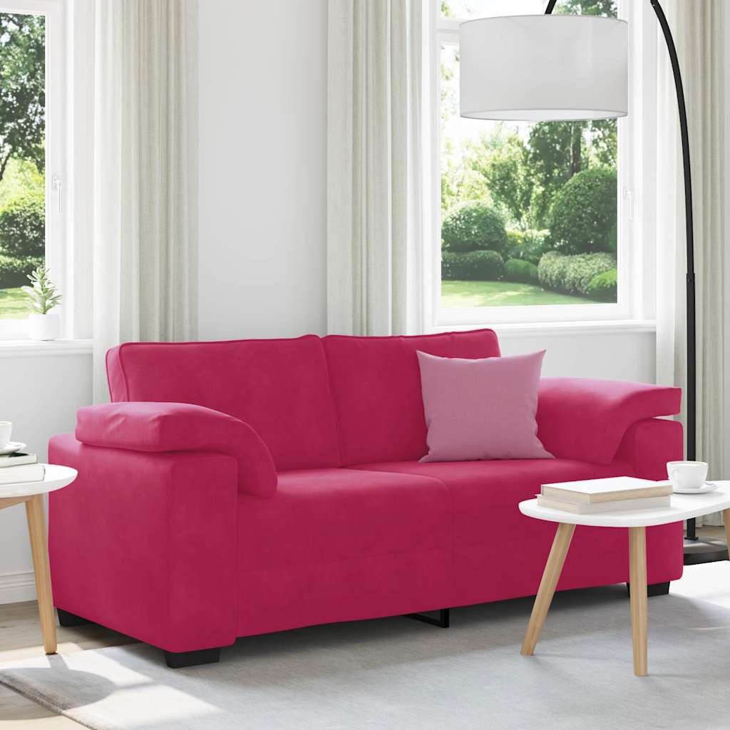 Sofá-luvas 180x77x82 cm veludo vermelho tinto