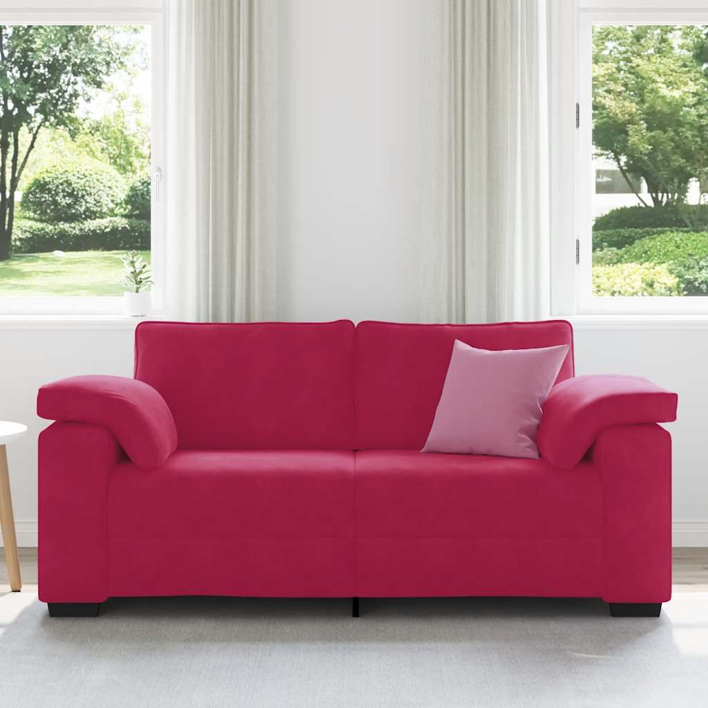 Sofá-luvas 180x77x82 cm veludo vermelho tinto