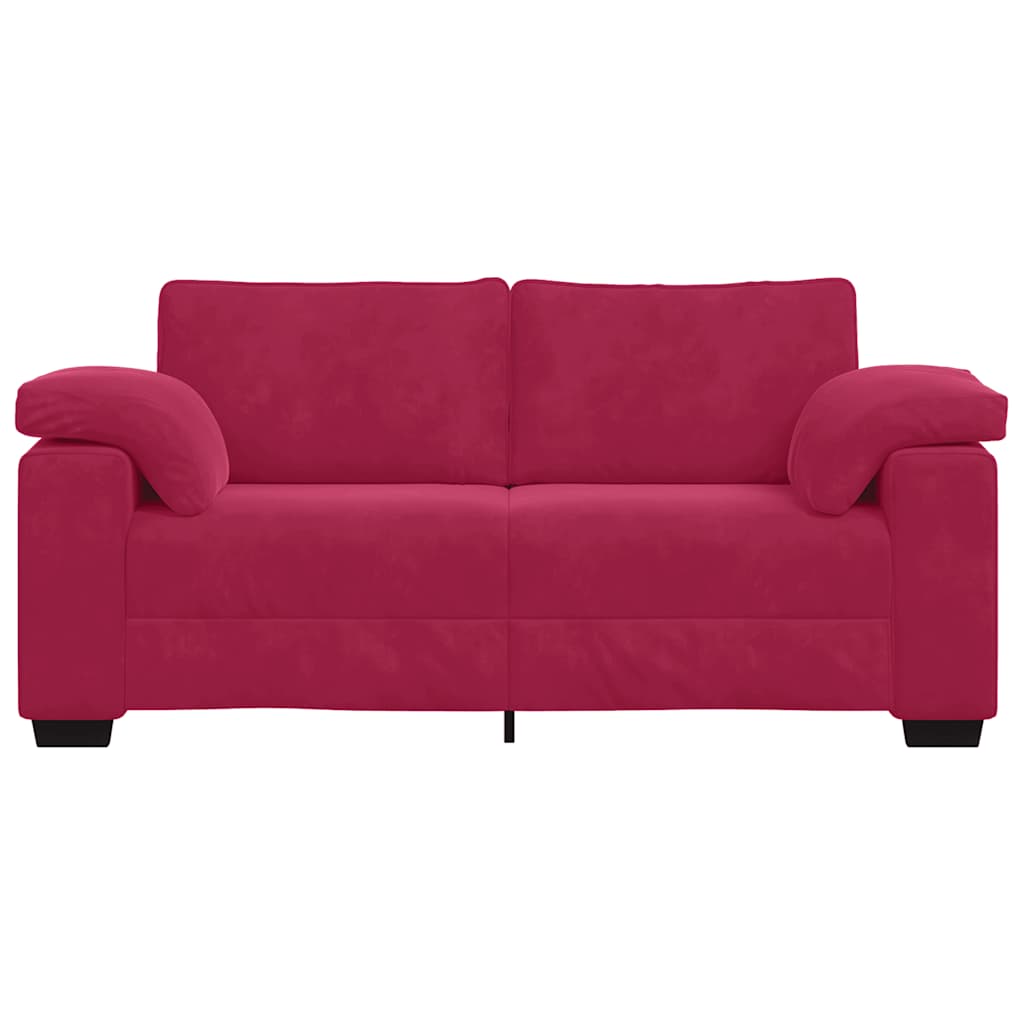 Sofá-luvas 180x77x82 cm veludo vermelho tinto