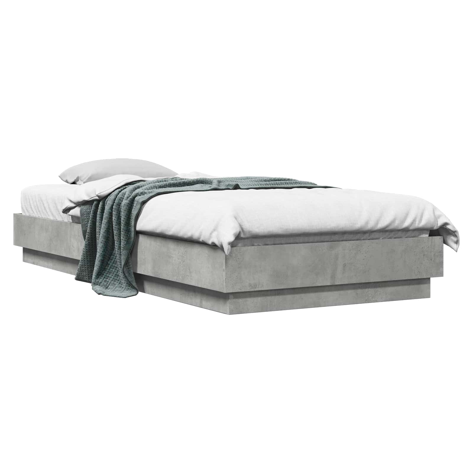 Estrado de cama cinzento cimento 80 x 200 cm