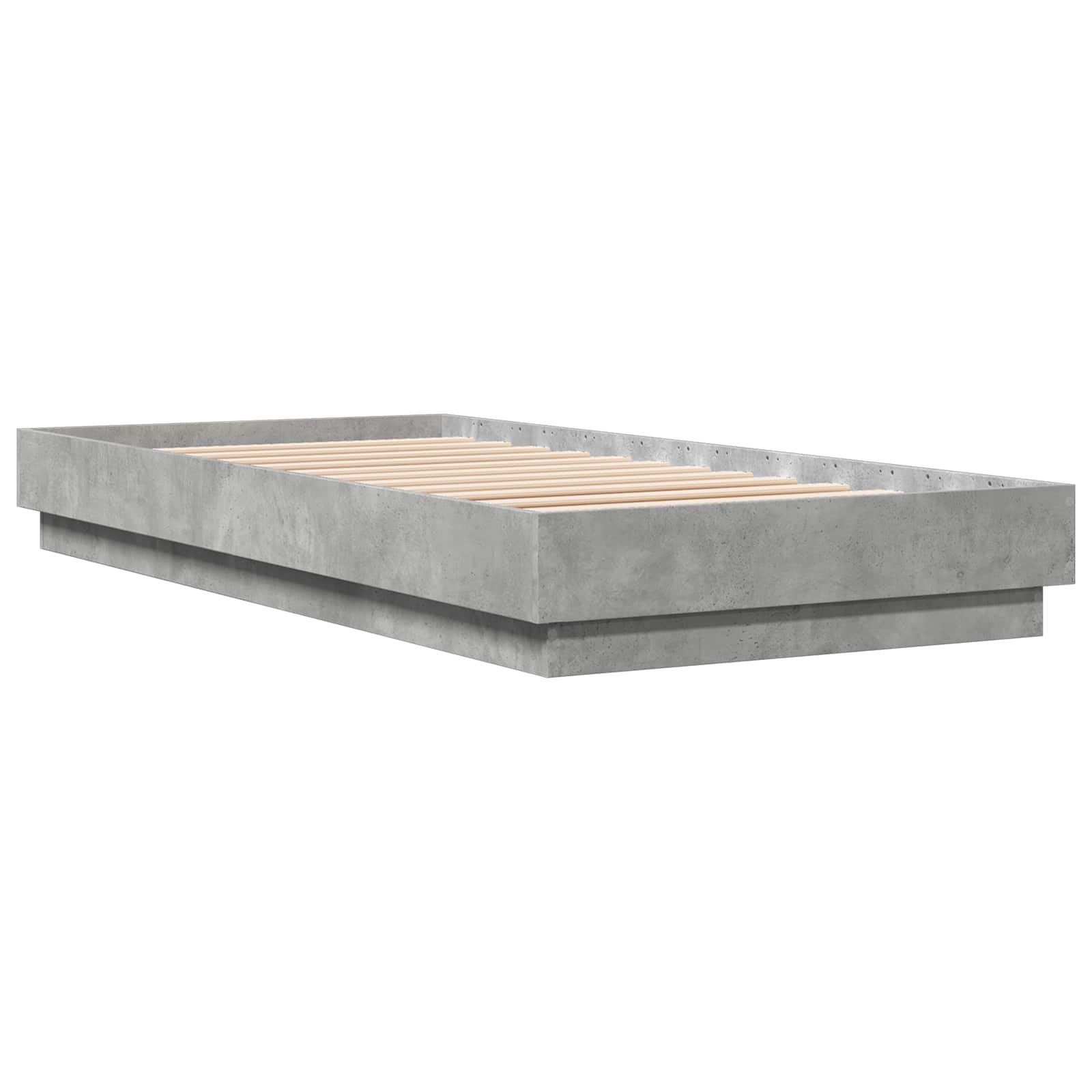 Estrado de cama cinzento cimento 80 x 200 cm