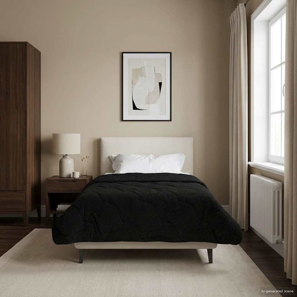 Duvet de ano inteiro colchonete preto 135 x 200 cm