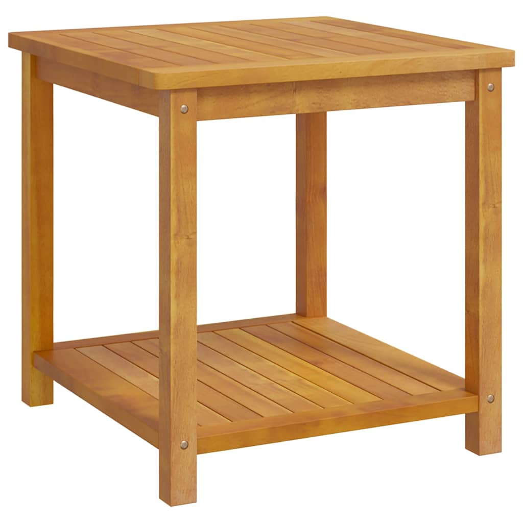 Mesa lateral em madeira de acácia maciça 45x45x45 cm