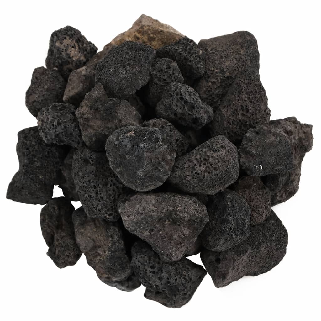 Pedras vulcânicas 25 kg 3-5 cm preto