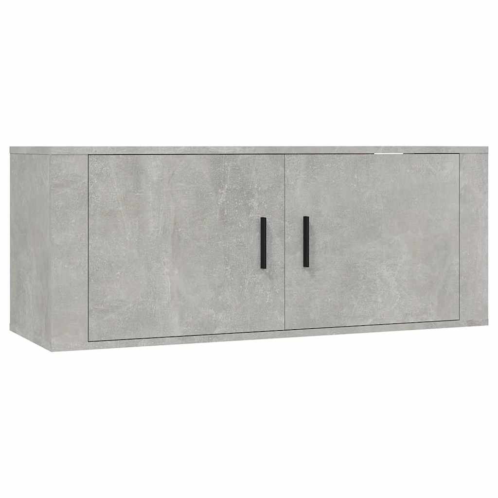 2 Pcs conjunto móveis de TV derivados de madeira cinza cimento