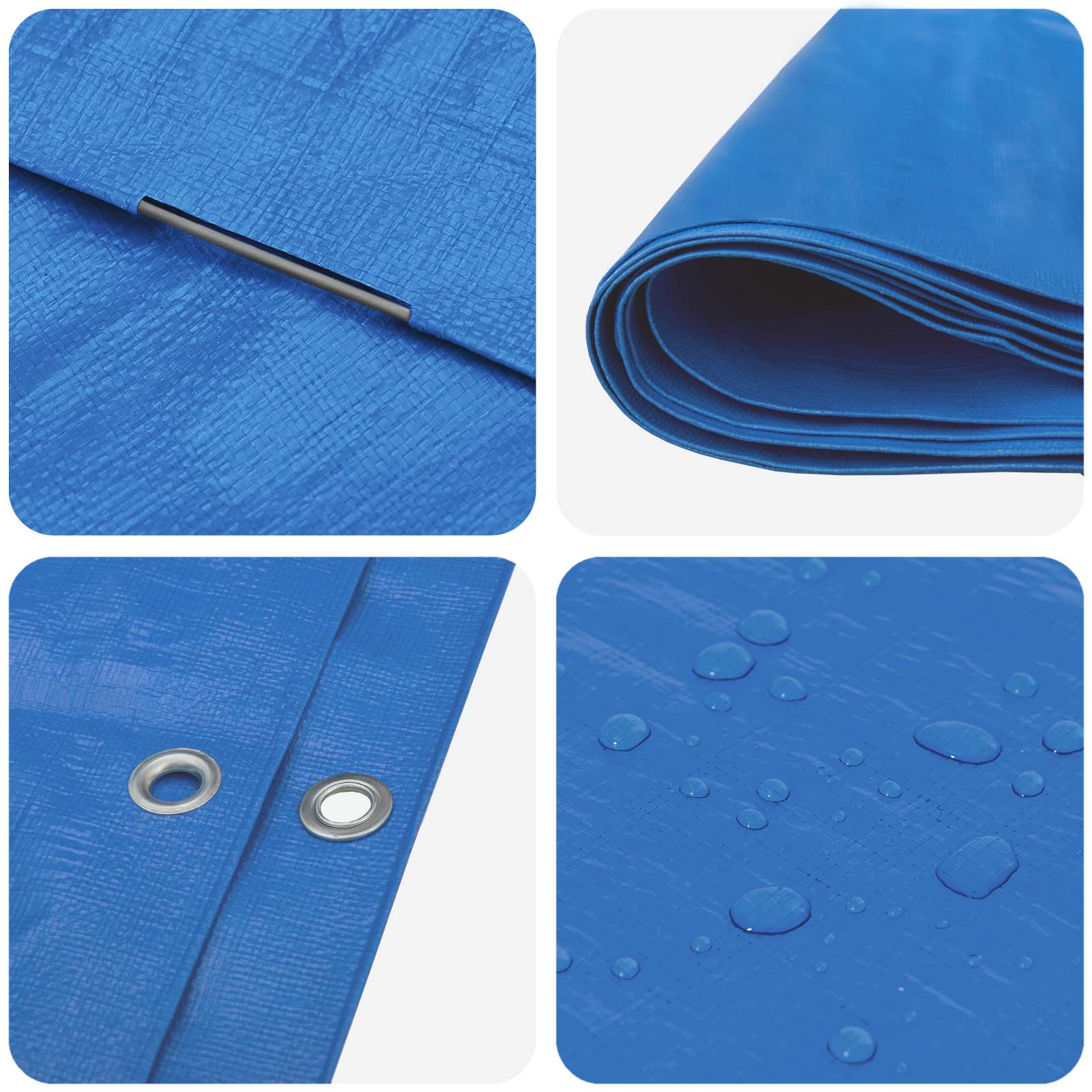 Lona com olhais azul 3 x 5 m 180 gsm PE
