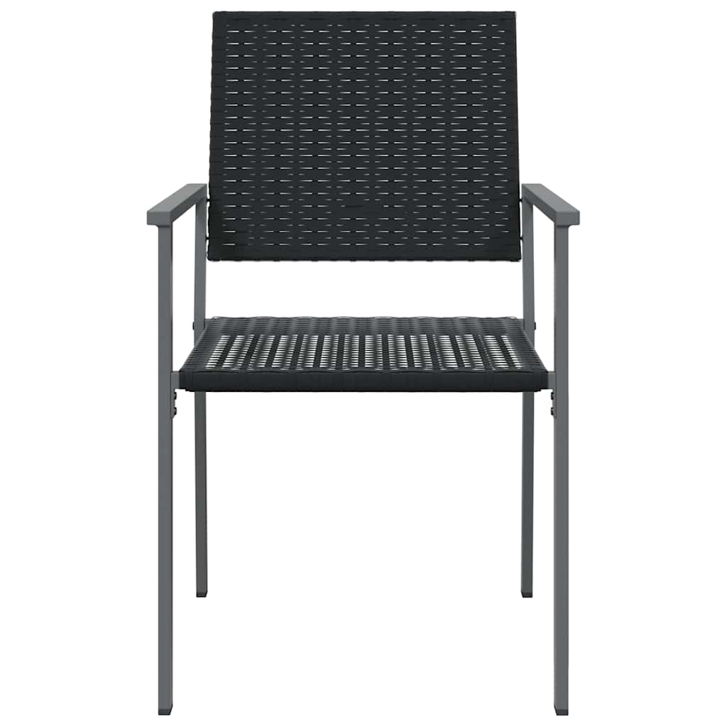 Cadeiras de jardim 2 pcs 54x62,5x89 cm vime PE preto