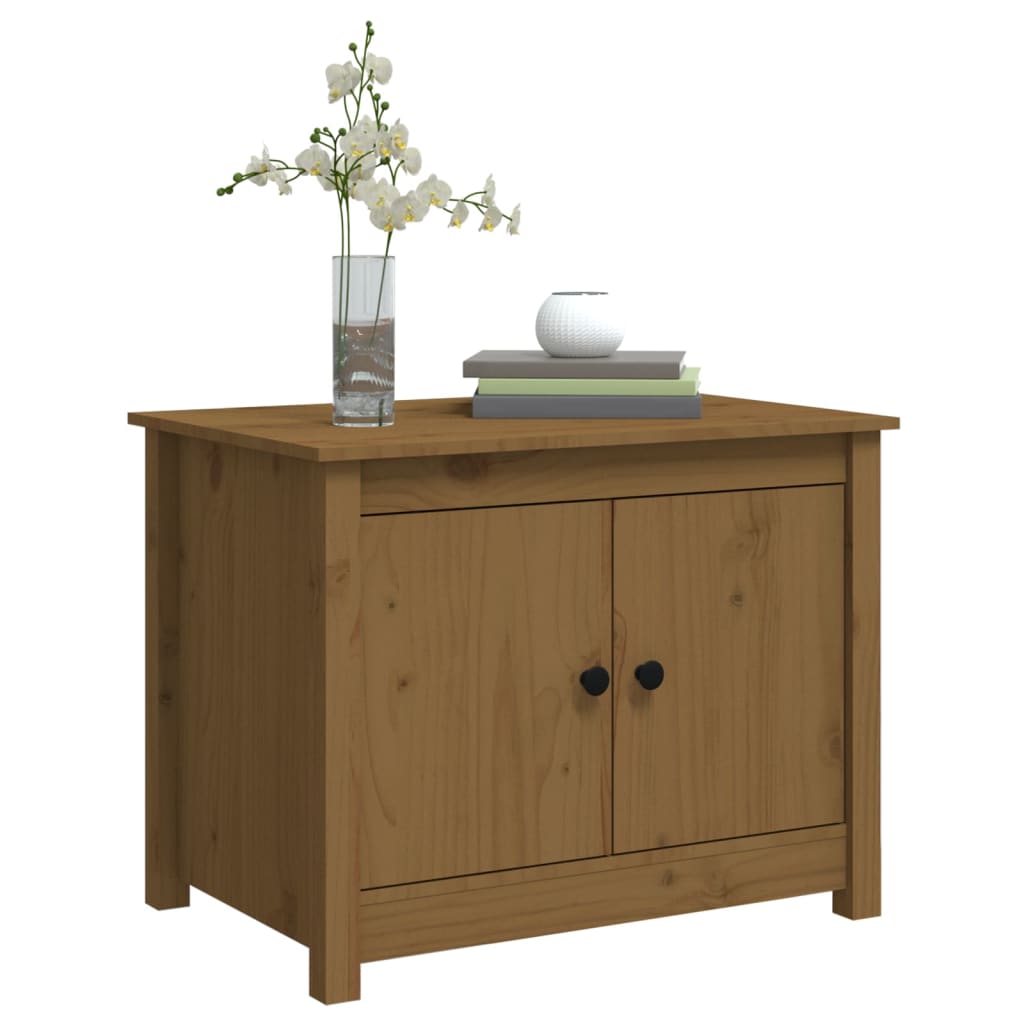 Mesa de centro 71x49x55 cm pinho maciço castanho mel