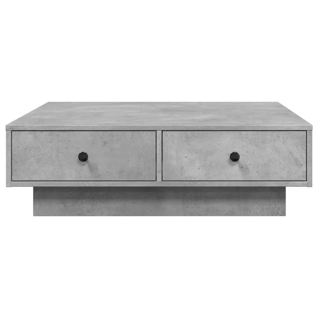 Mesa de centro 90x90x28 cm contraplacado cinzento cimento