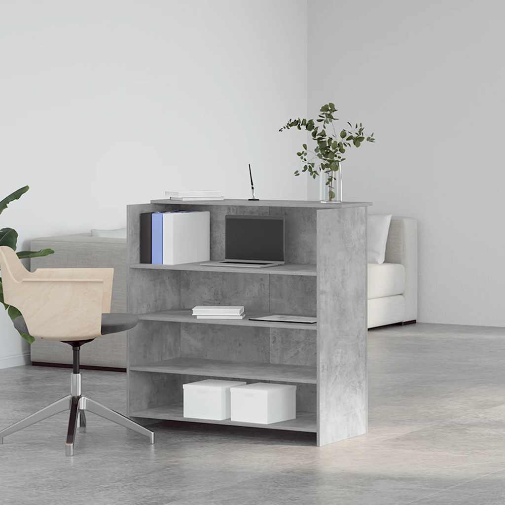 Balcão de recepção 100x50x103,5 cm deriv. madeira cinza cimento