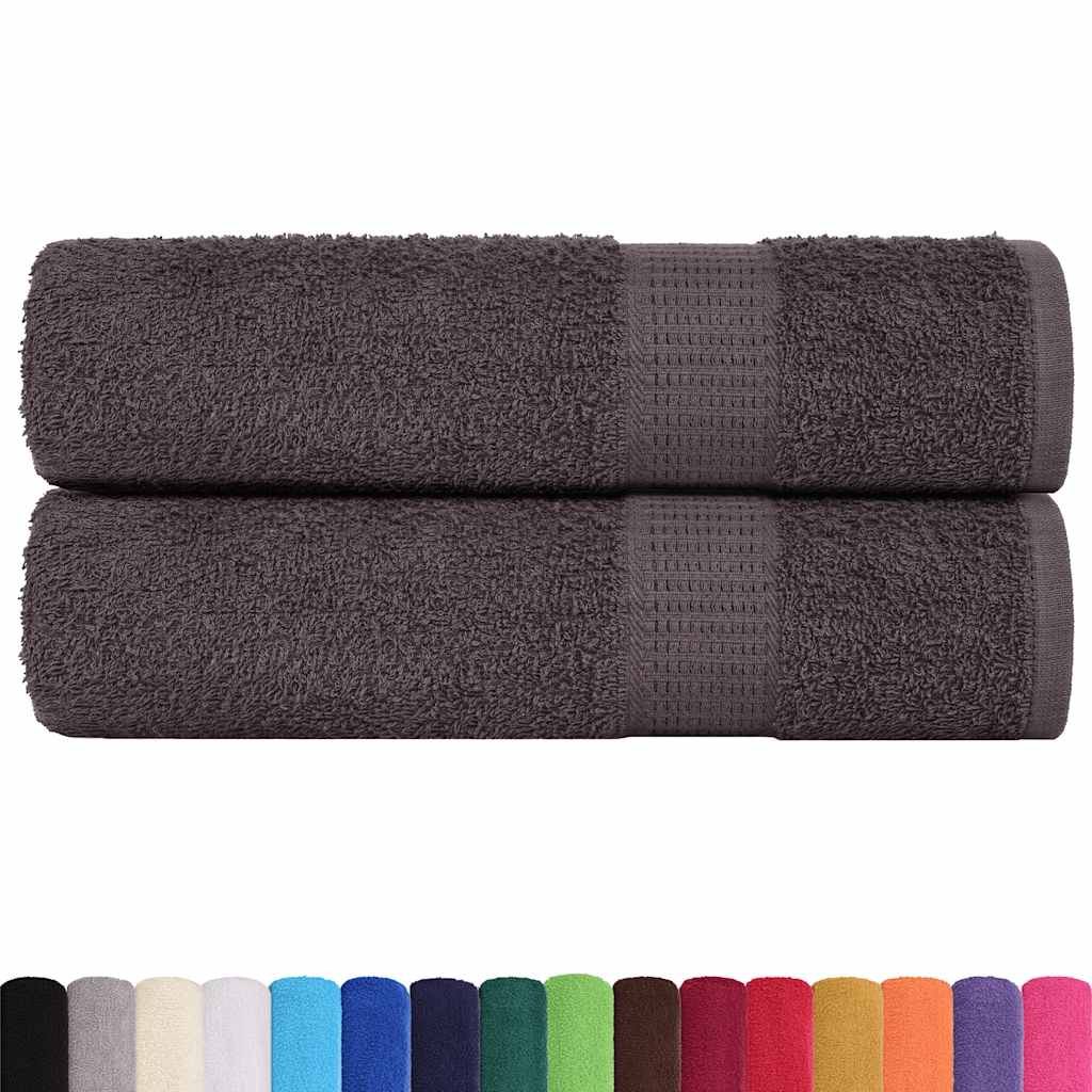 Toalhas de mãos frogn 2 pcs 50x100 cm 360 g/m² antracite