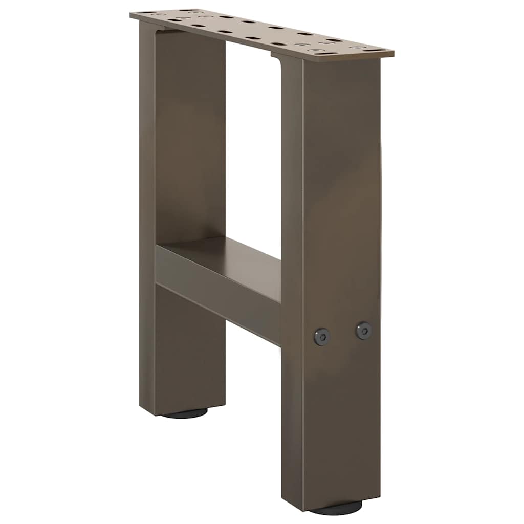 Pés para mesa de centro em aço natural, 2 peças, 30x(30-31) cm, aço