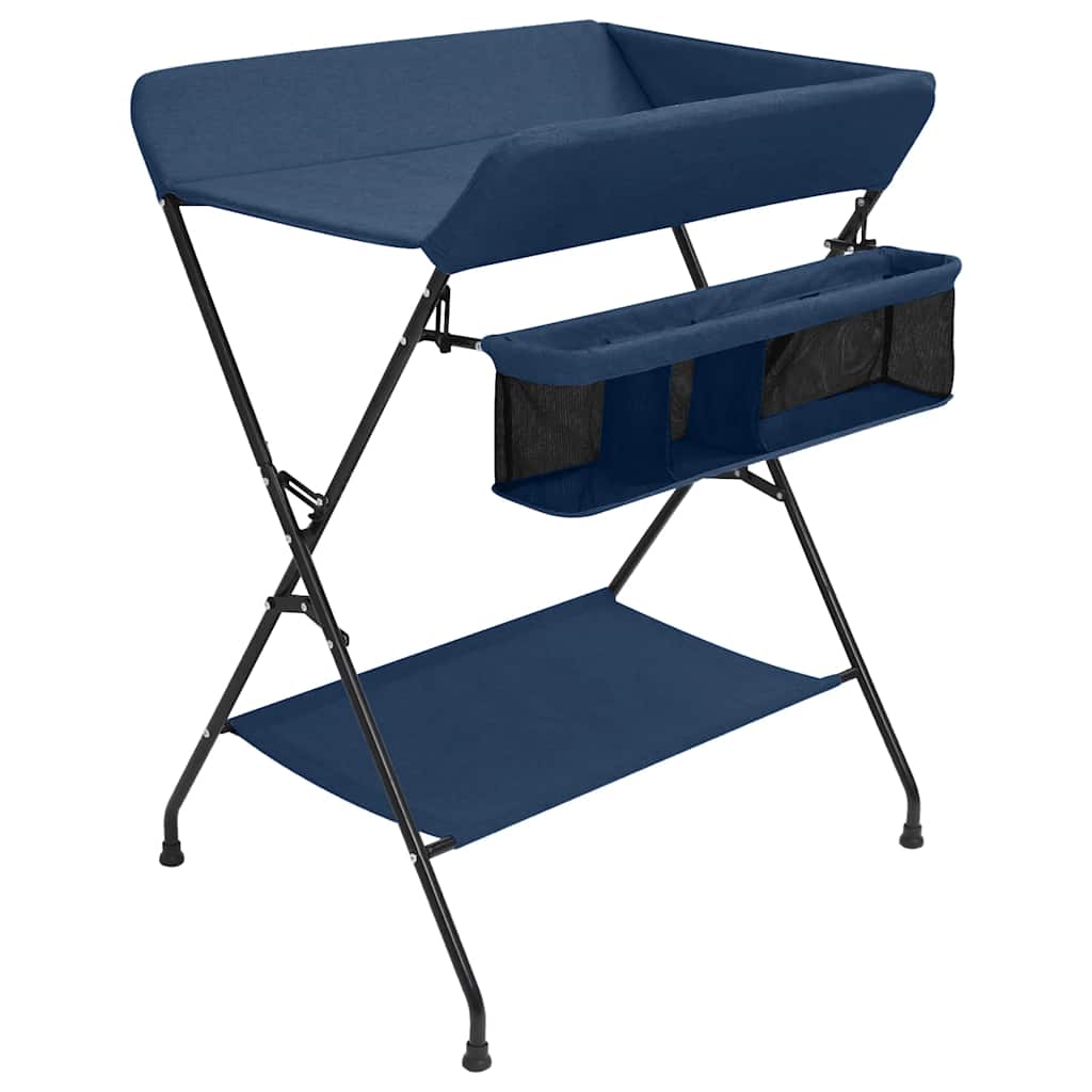Mesa muda-fraldas ferro azul-marinho