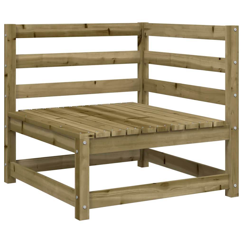 8 Pcs conjunto sofás de jardim madeira de pinho impregnada