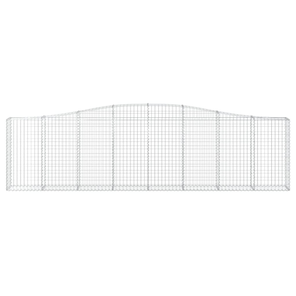 Cestos gabião arqueados 3pcs 400x30x100/120cm ferro galvanizado