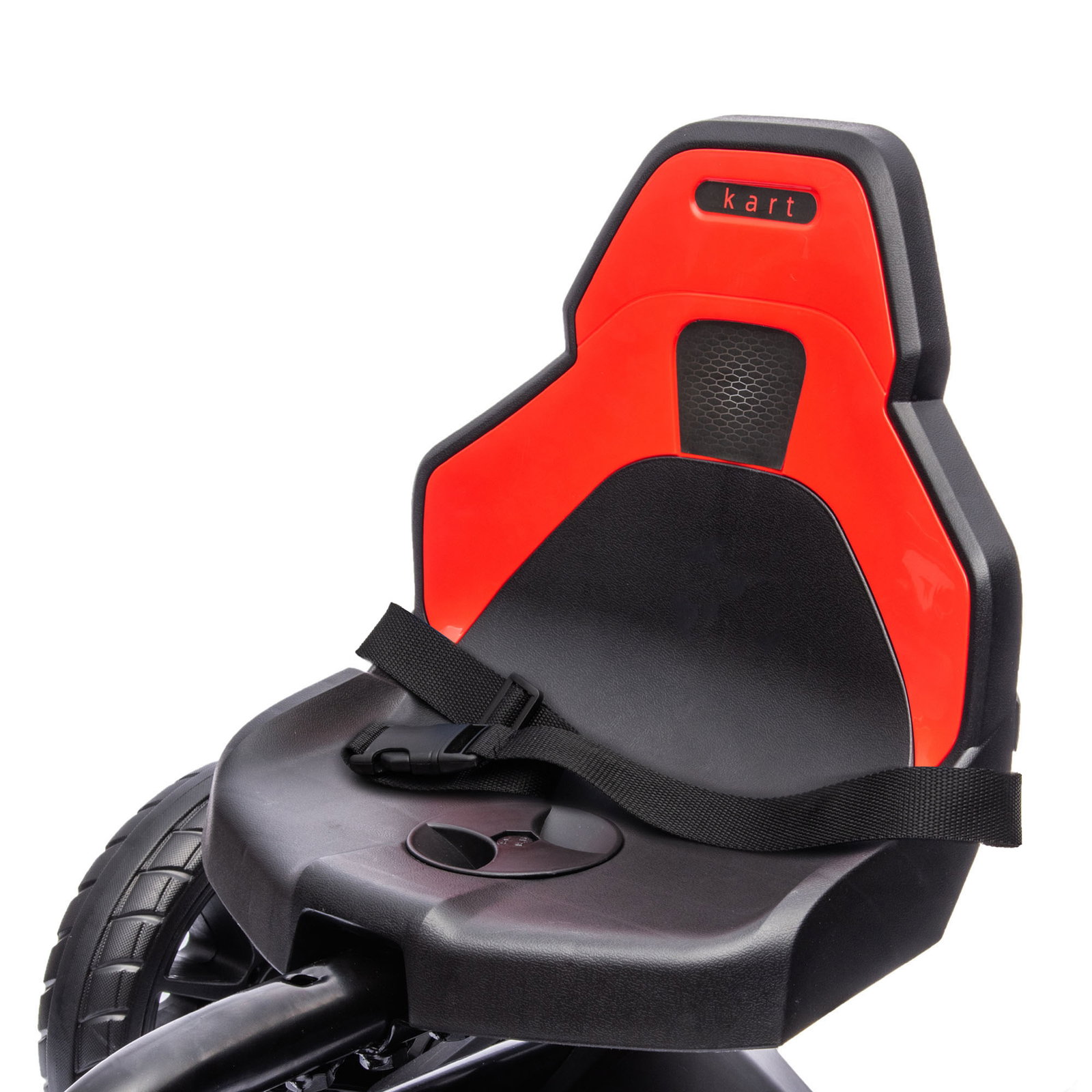 Kart a pedais para crianças com assento ajustável em 4 posições, travão de mão e rodas de eva 100x58x58,5 cm vermelho