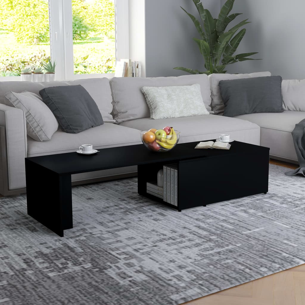 Mesa de centro 150x50x35 cm derivados de madeira preto